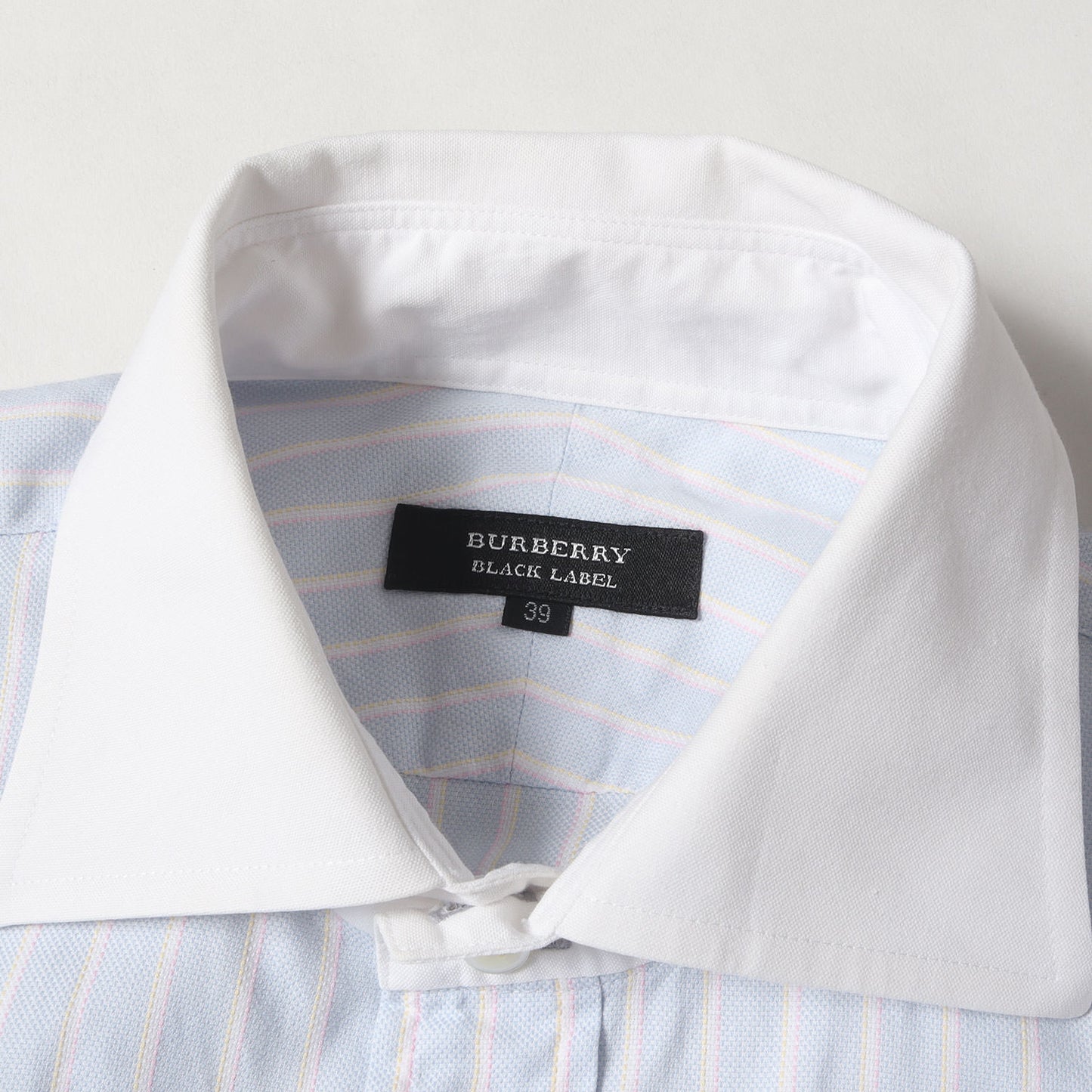 ストライプ オックスフォード クレリックシャツ