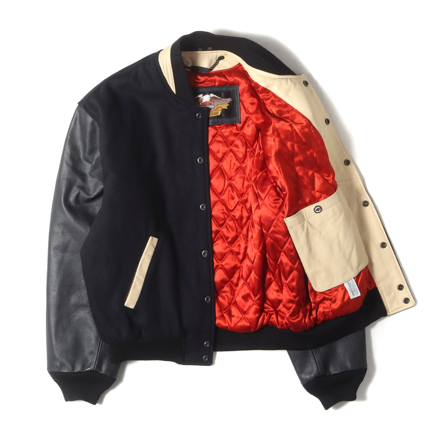 [FLモデル 50周年記念] 90s タズマニアンデビル 袖レザー メルトン スタジャン