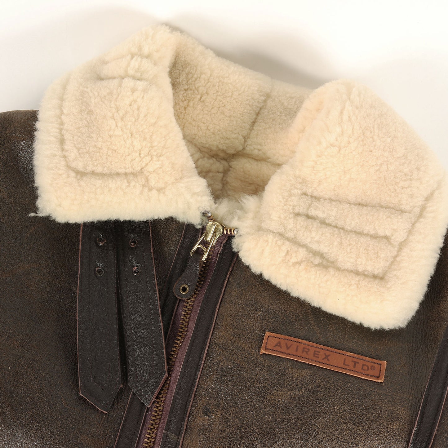 [希少 USA製] 00s AVIREX LTD B-3 シープムートン フライトジャケット