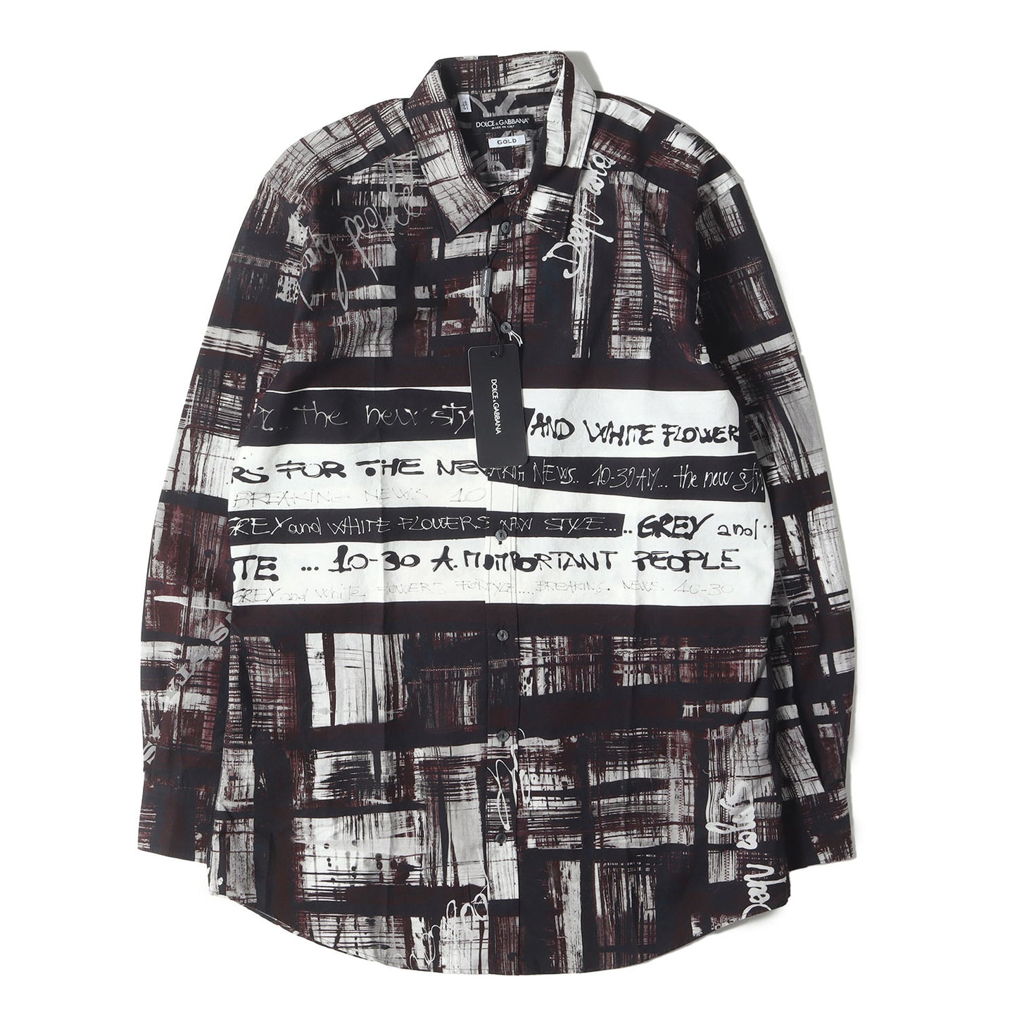GOLD 総柄グラフィック コットンブロード シャツ