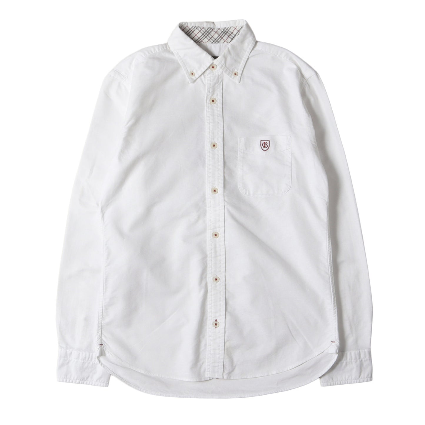 ワンポイント刺繍 オックスフォード ボタンダウンシャツ