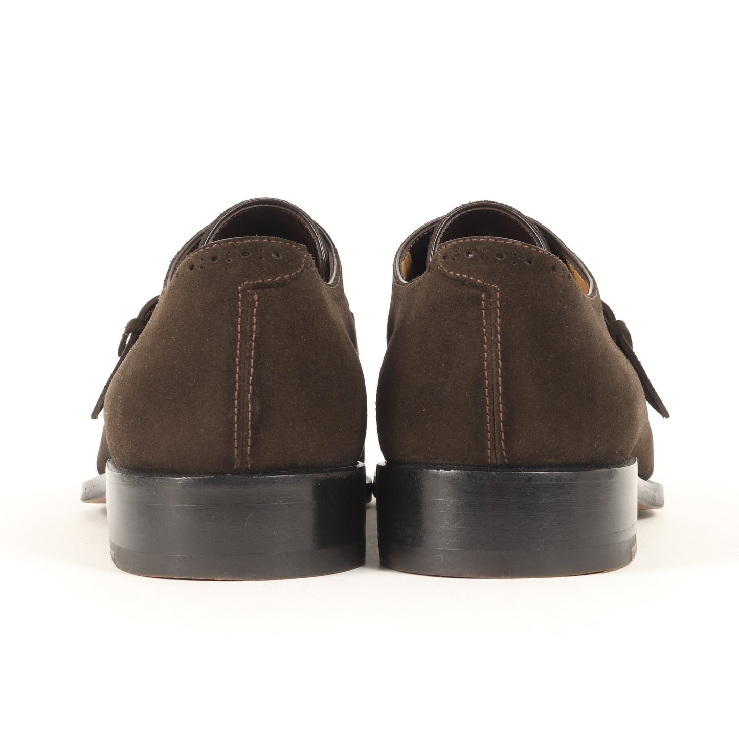 シングルモンク ストラップ パンチドロゴ スウェードシューズ