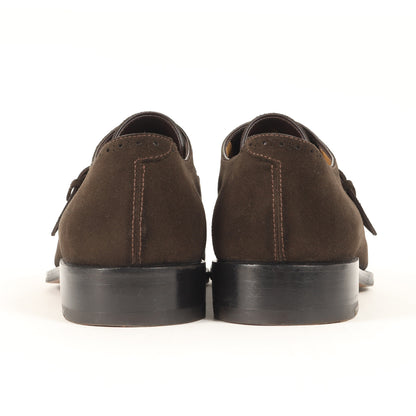 シングルモンク ストラップ パンチドロゴ スウェードシューズ