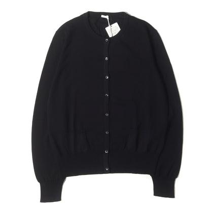 ハイゲージ コットンニット クルーネック カーディガン