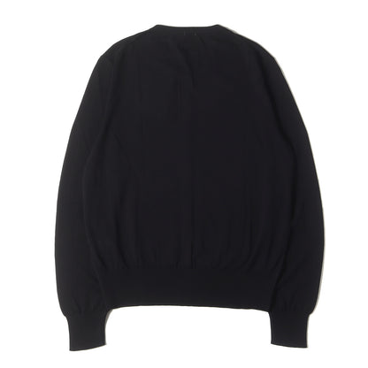 ハイゲージ コットンニット クルーネック カーディガン