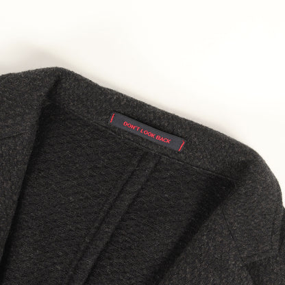 ジャガードニット 2つボタン テーラードジャケット