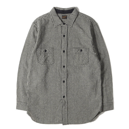千鳥格子 ウール ワークシャツ(T-HOUND SHIRT)