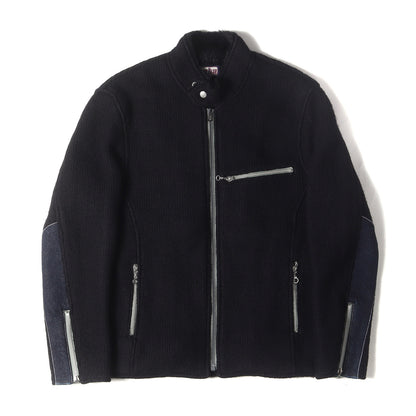 ハードウール シングル ライダースジャケット