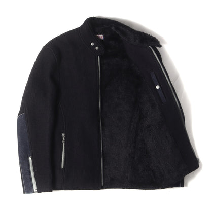 ハードウール シングル ライダースジャケット