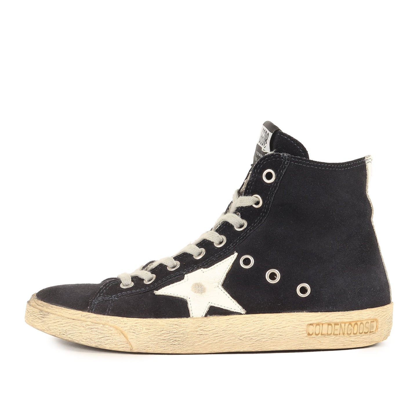 汚し加工 サウドジップ スウェード ハイカットスニーカー (FRANCY)