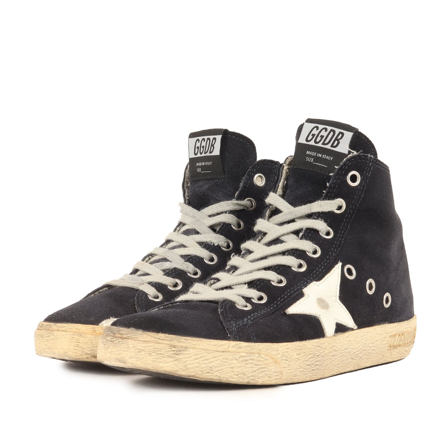 汚し加工 サウドジップ スウェード ハイカットスニーカー (FRANCY)