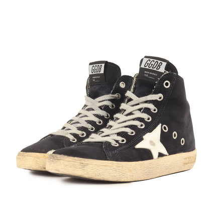 汚し加工 サウドジップ スウェード ハイカットスニーカー (FRANCY)