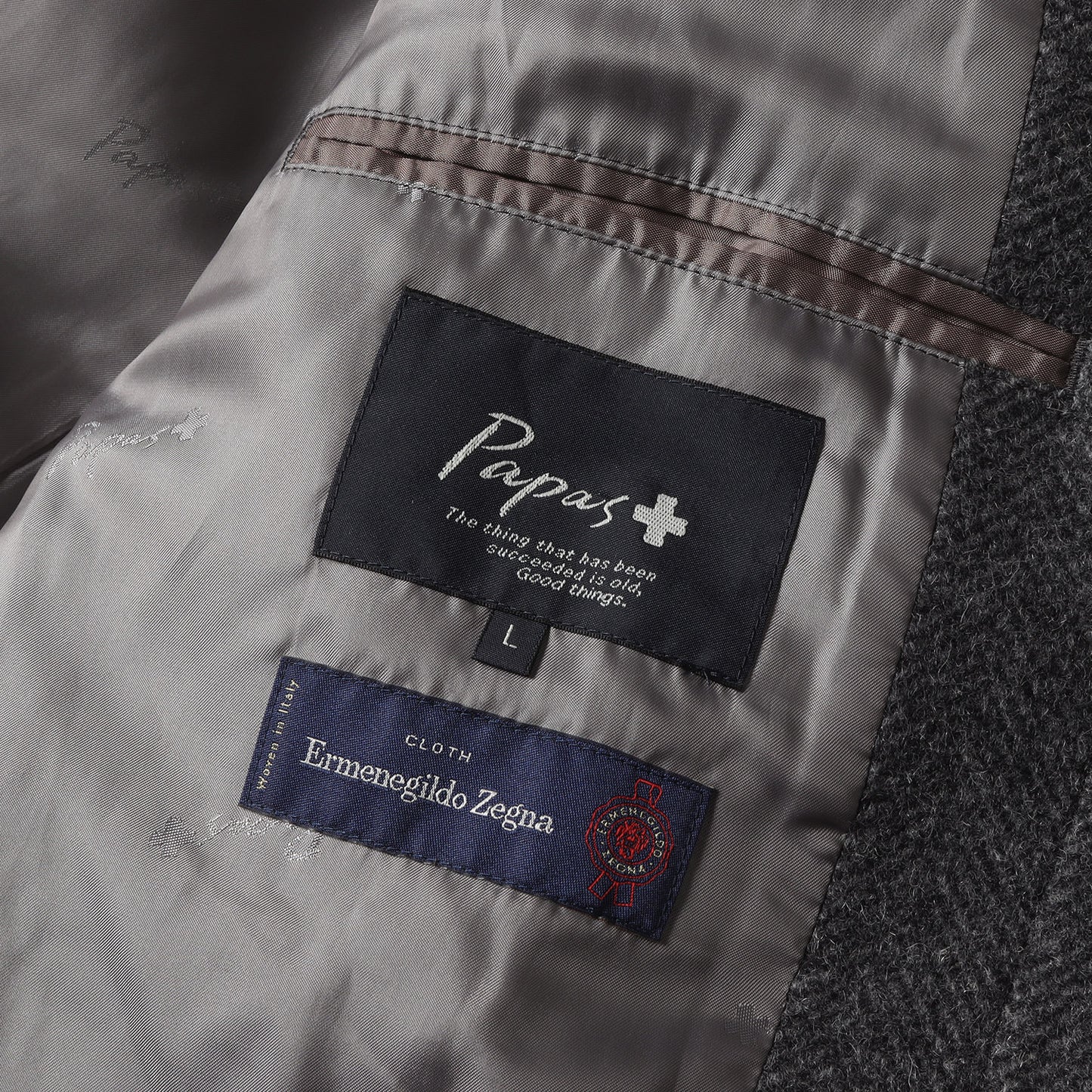 Papas＋ ×Ermenegildo Zegna ウール/アルパカ/カシミヤ チェスターコート