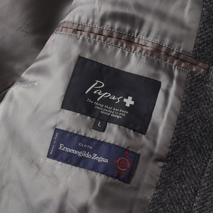 Papas＋ ×Ermenegildo Zegna ウール/アルパカ/カシミヤ チェスターコート