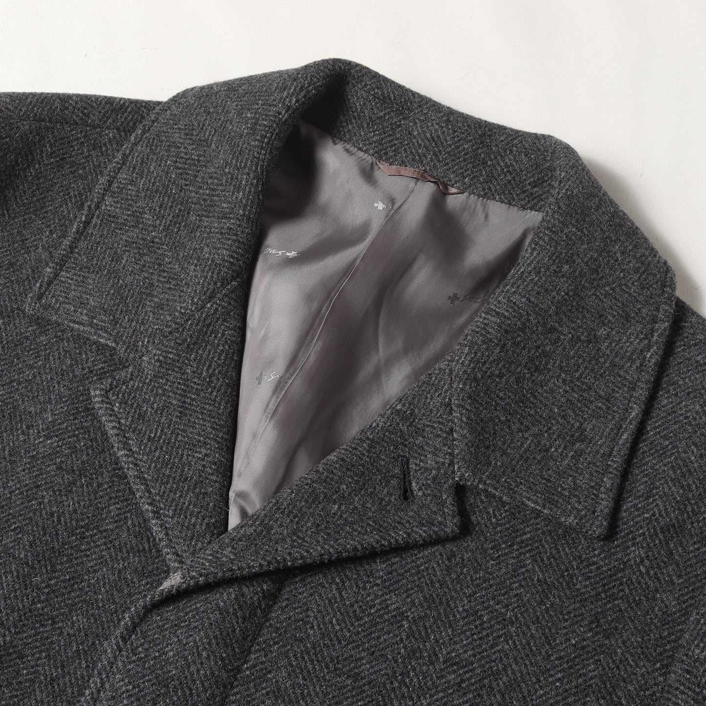 Papas＋ ×Ermenegildo Zegna ウール/アルパカ/カシミヤ チェスターコート