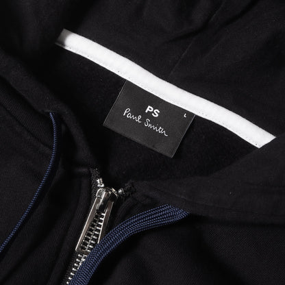 フロッキープリント ジップ スウェットパーカー