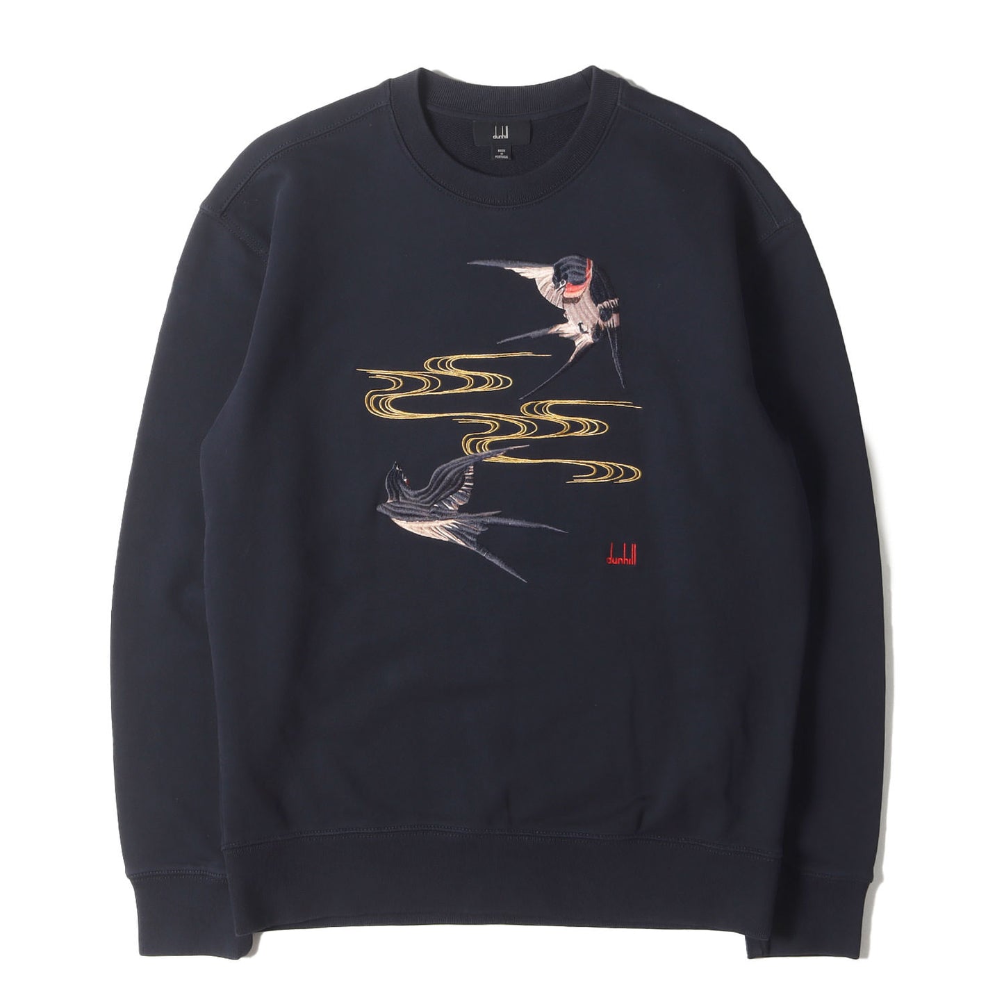 ツバメ 和柄 刺繍 クルーネック スウェット