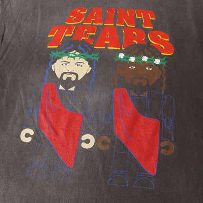 22SS ×DENIM TEARS ヴィンテージ加工 Tシャツ(SS TEE_PURPLELP)