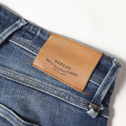 ヴィンテージ加工 ストレッチ デニムパンツ(1 YEAR SLIM FIT ANBASS)