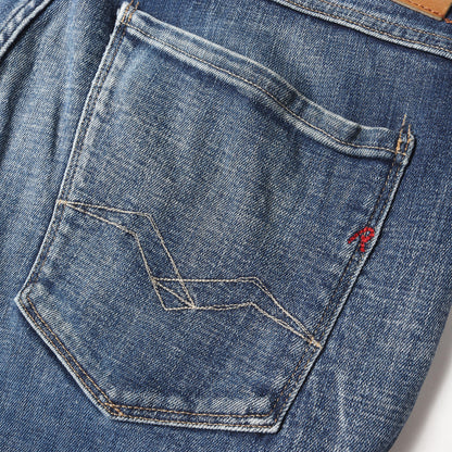 ヴィンテージ加工 ストレッチ デニムパンツ(1 YEAR SLIM FIT ANBASS)