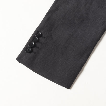 ラムレザー コンビ ショールカラー テーラードジャケット