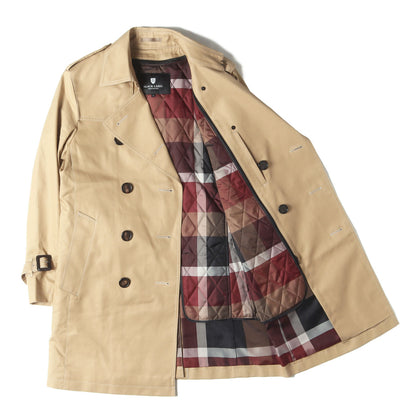 チェックライナーベスト付き トレンチコート