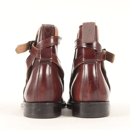 ストラップ付き レザー ブーツ