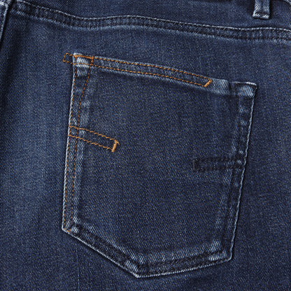 ユーズド加工 ストレッチ ストレート デニムパンツ