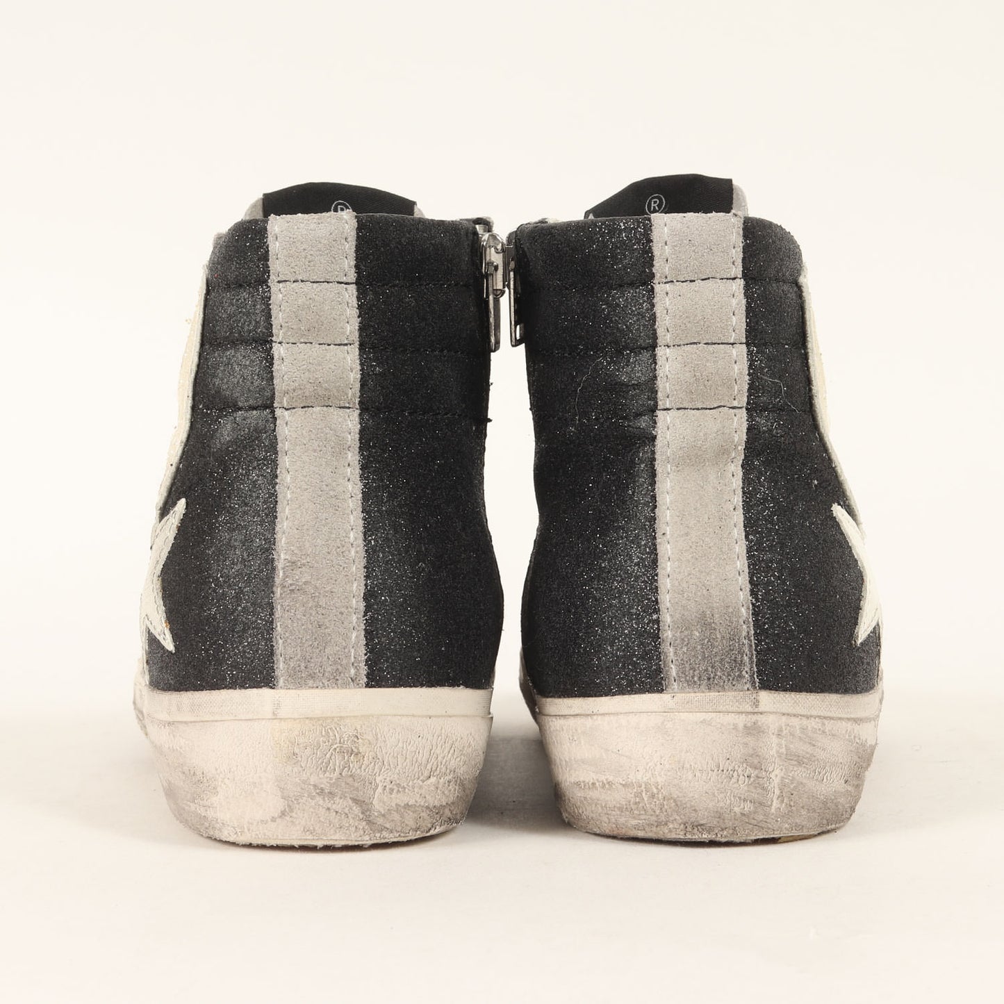 汚し加工 ラメレザー ハイカット スニーカー(SLIDE CLASSIC)