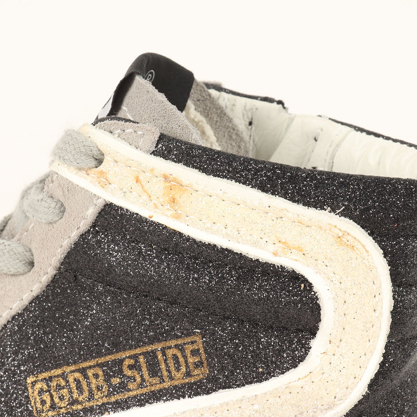 汚し加工 ラメレザー ハイカット スニーカー(SLIDE CLASSIC)