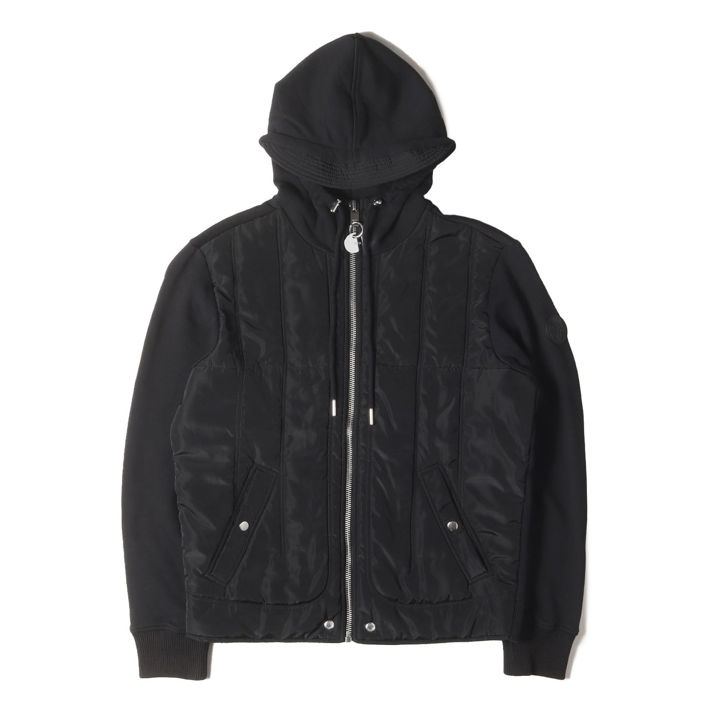 キルティングコンビ スウェット フード ジャケット