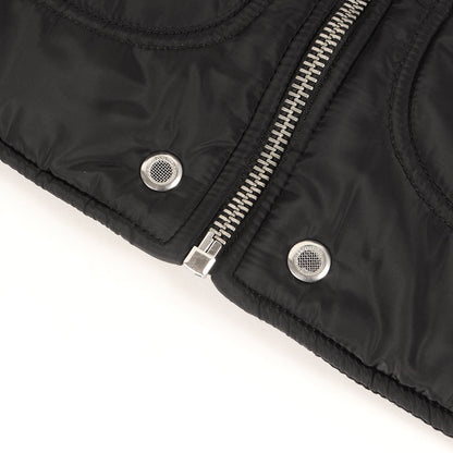 キルティングコンビ スウェット フード ジャケット