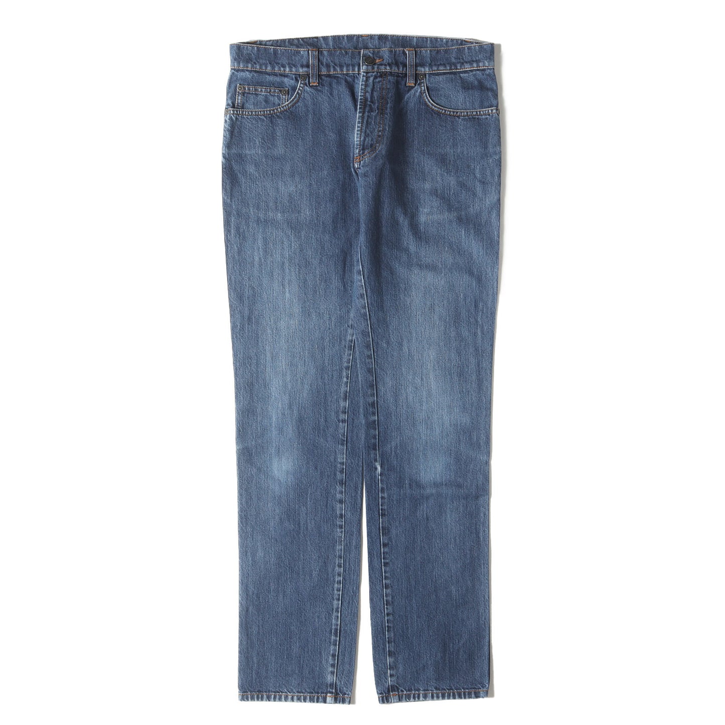 ユーズド加工 ストレート デニムパンツ