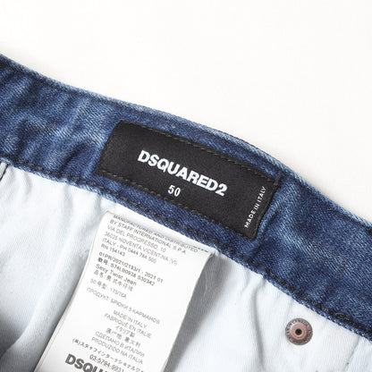 21SS ブリーチ加工 ストレッチ スリム デニムパンツ