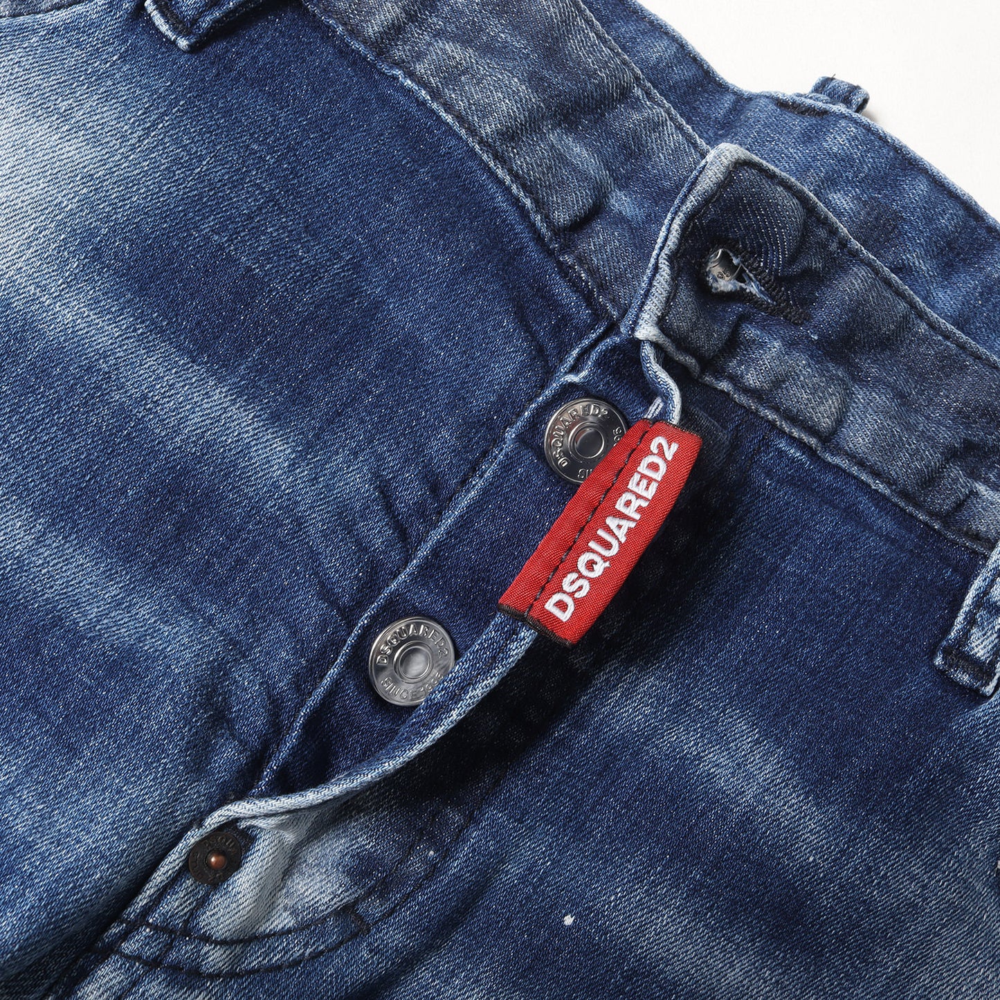 21SS ブリーチ加工 ストレッチ スリム デニムパンツ