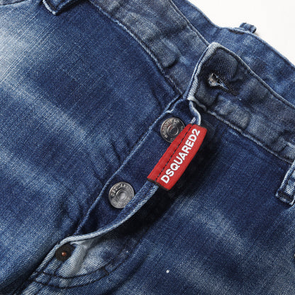 21SS ブリーチ加工 ストレッチ スリム デニムパンツ