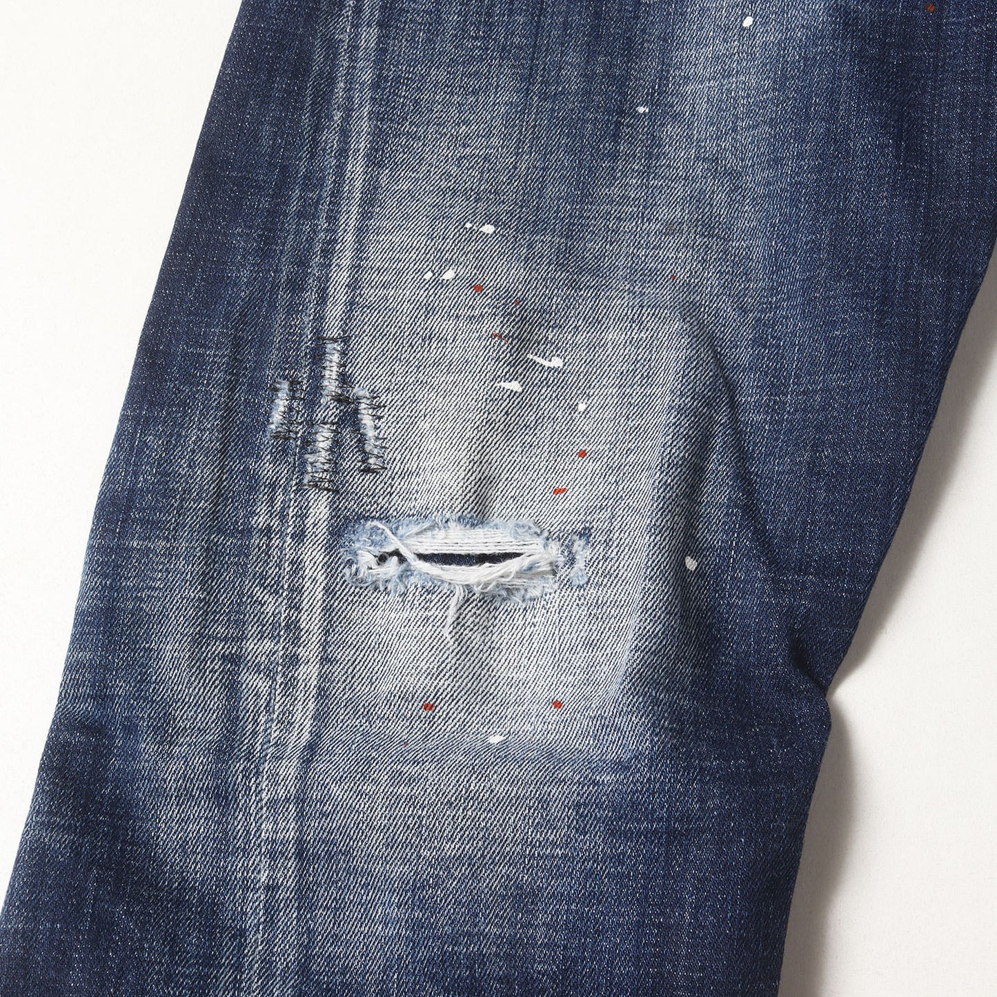 20AW ヴィンテージ&ペンキ加工 ストレッチ スキニー デニムパンツ(SEXY TWIST JEAN)