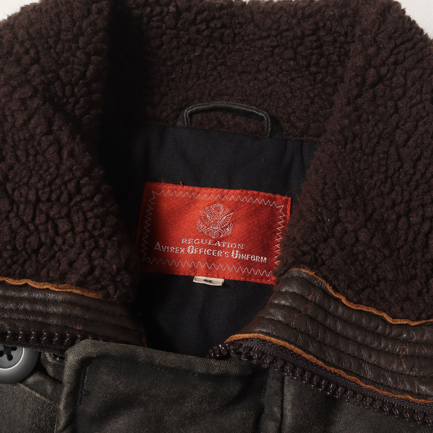 ヴィンテージ加工 ラムレザー切替 コットン デッキジャケット