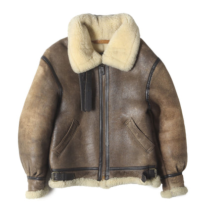 [希少 USA製] 80s AVIREX LTD B-3 シープムートン フライトジャケット