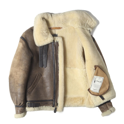 [希少 USA製] 80s AVIREX LTD B-3 シープムートン フライトジャケット