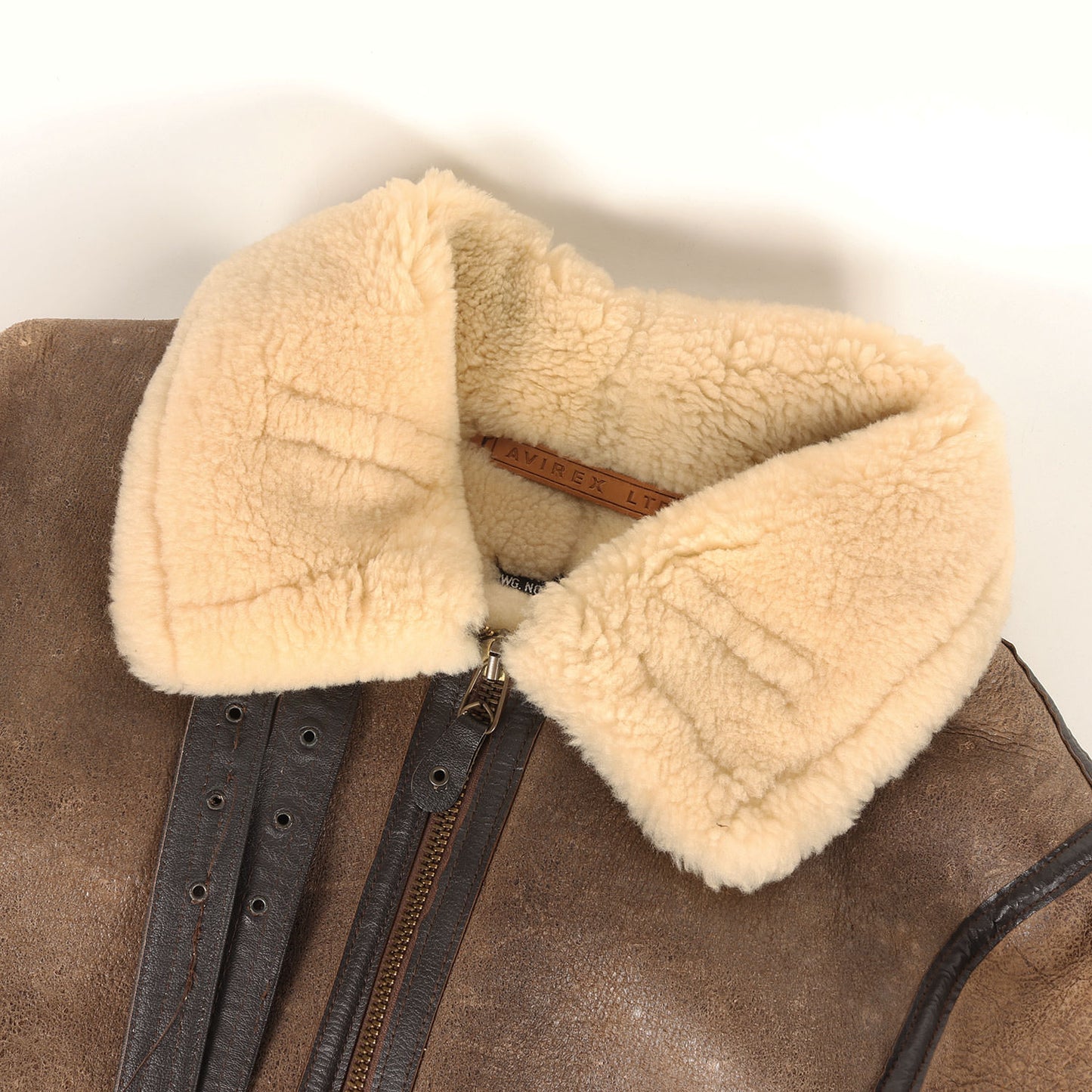 [希少 USA製] 80s AVIREX LTD B-3 シープムートン フライトジャケット