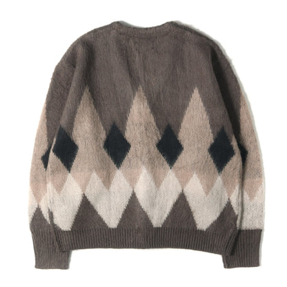 FREAK'S STORE別注 The Fox Collection モヘヤタッチ アーガイル ニット カーディガン