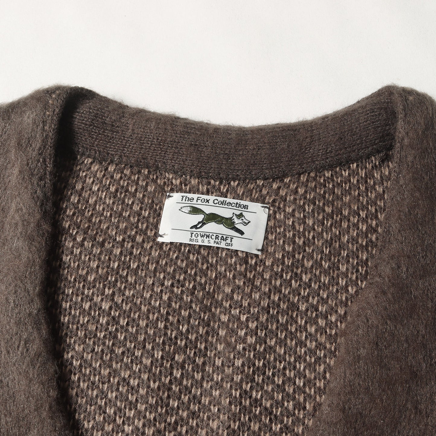 FREAK'S STORE別注 The Fox Collection モヘヤタッチ アーガイル ニット カーディガン