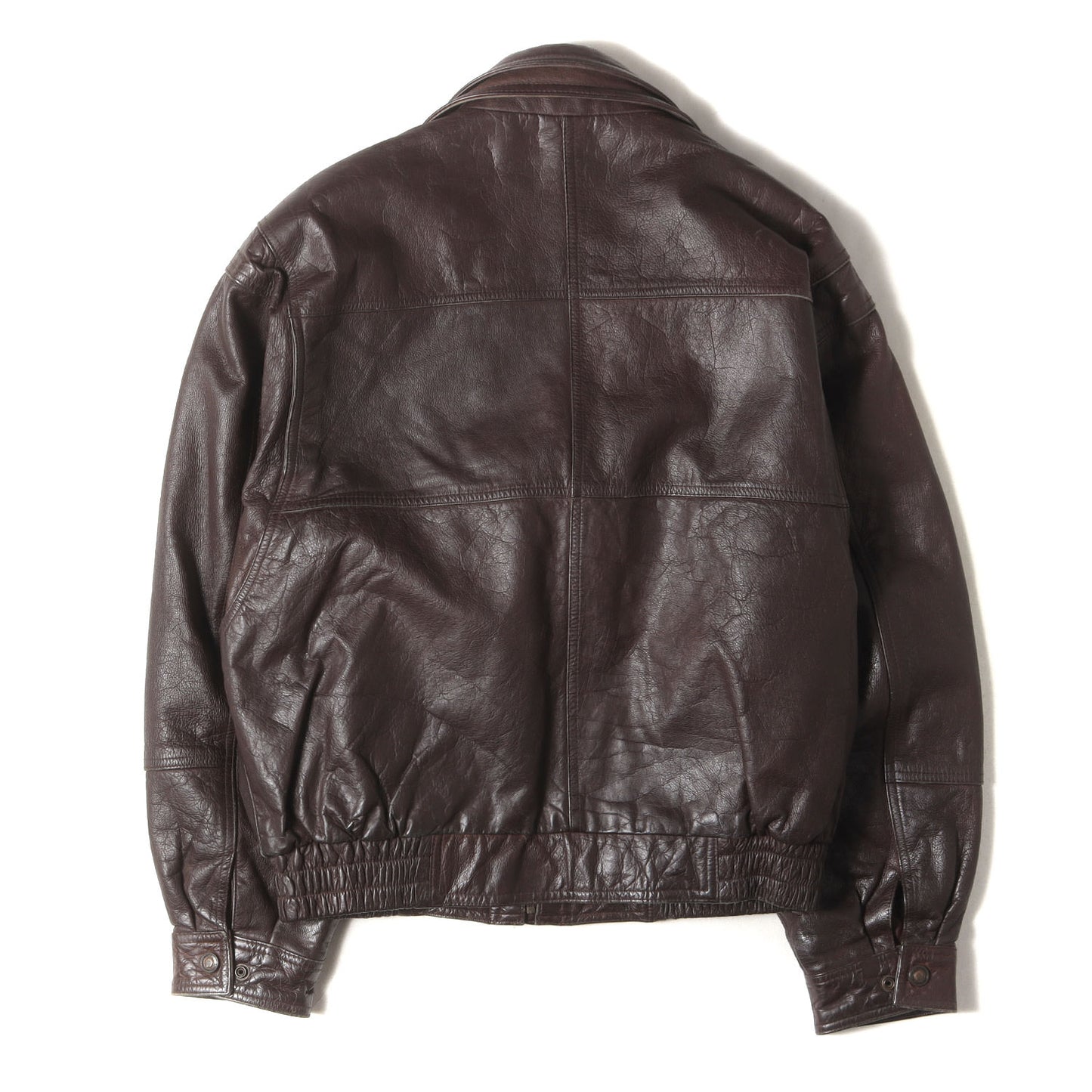 [雰囲気抜群] 90s レザー フルジップ ジャケット ADVENTURE BOUND