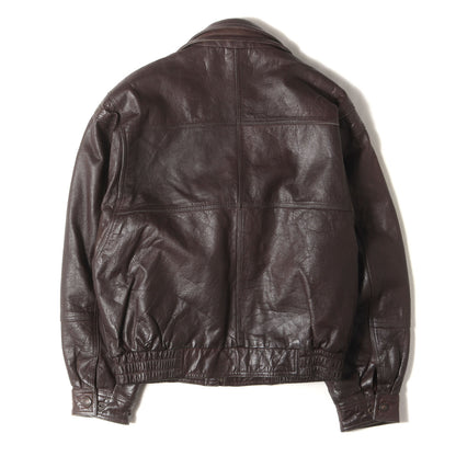 [雰囲気抜群] 90s レザー フルジップ ジャケット ADVENTURE BOUND