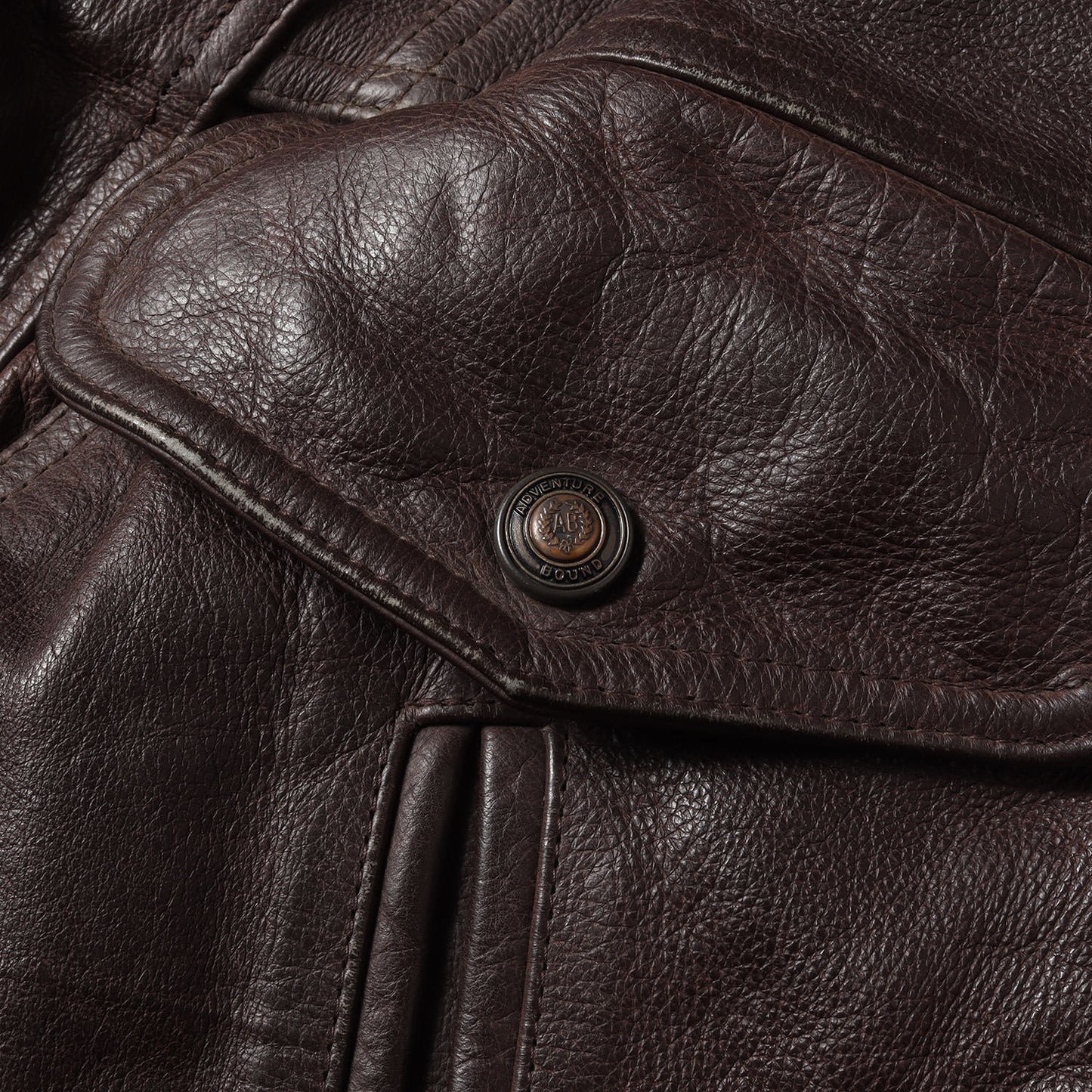 [雰囲気抜群] 90s レザー フルジップ ジャケット ADVENTURE BOUND