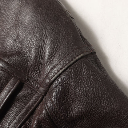 [雰囲気抜群] 90s レザー フルジップ ジャケット ADVENTURE BOUND