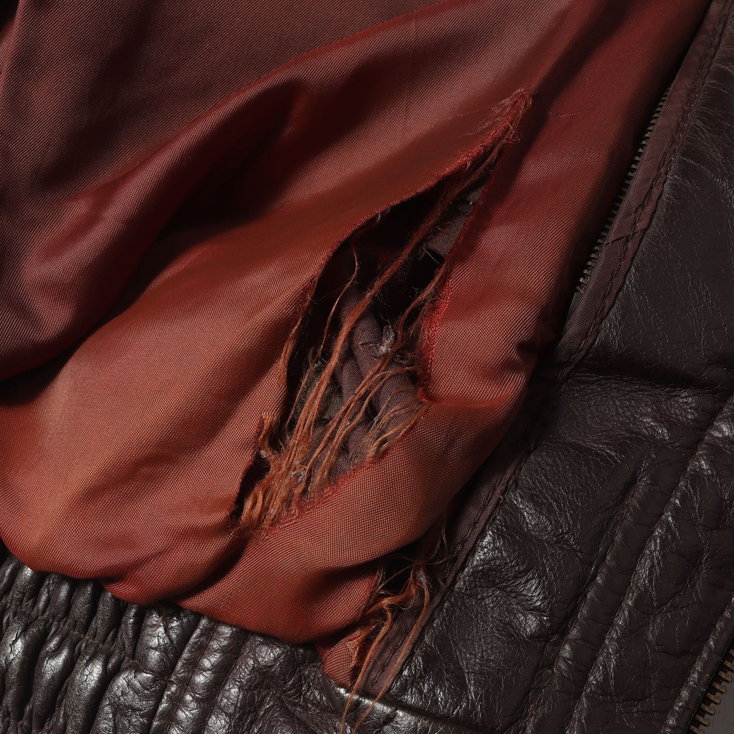 [雰囲気抜群] 90s レザー フルジップ ジャケット ADVENTURE BOUND