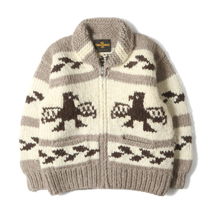 サンダーバード柄 フルジップ カウチンニット カナダ製