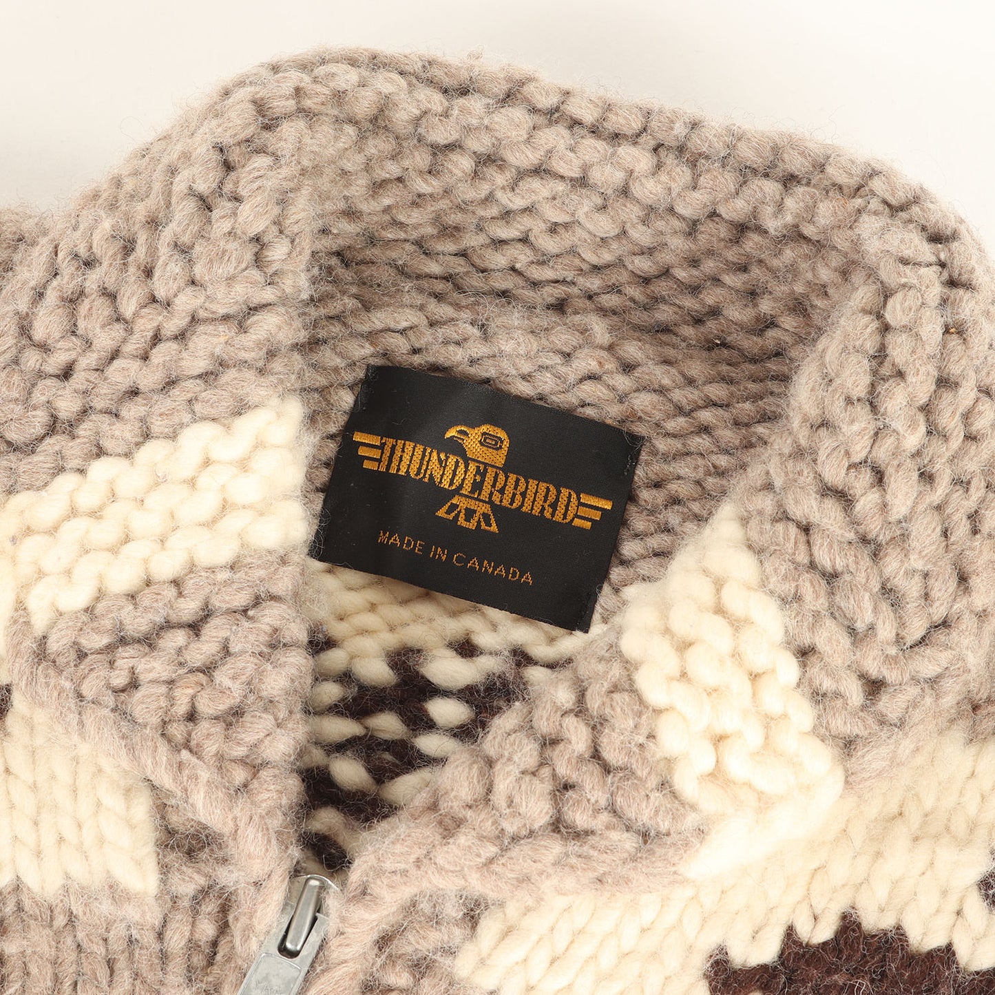 サンダーバード柄 フルジップ カウチンニット カナダ製